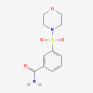 molecular formula C11H14N2O4S B4836305 3-(4-吗啉磺酰基)苯甲酰胺 