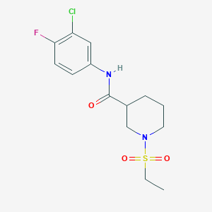 N-(3-chloro-4-fluorophenyl)-1-(ethylsulfonyl)-3-piperidinecarboxamide