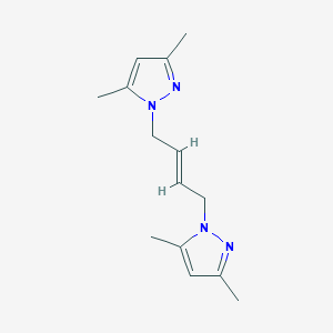 molecular formula C14H20N4 B4836325 1,1'-(2-butene-1,4-diyl)bis(3,5-dimethyl-1H-pyrazole) 
