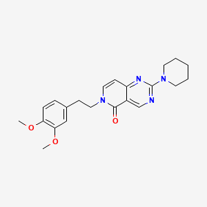 molecular formula C22H26N4O3 B4836340 6-[2-(3,4-dimethoxyphenyl)ethyl]-2-(1-piperidinyl)pyrido[4,3-d]pyrimidin-5(6H)-one 