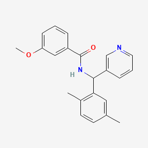 molecular formula C22H22N2O2 B4836365 N-[(2,5-dimethylphenyl)(3-pyridinyl)methyl]-3-methoxybenzamide 