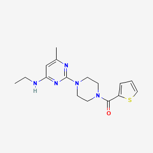 molecular formula C16H21N5OS B4836371 N-ethyl-6-methyl-2-[4-(2-thienylcarbonyl)-1-piperazinyl]-4-pyrimidinamine 