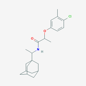 molecular formula C22H30ClNO2 B4836379 N-[1-(1-adamantyl)ethyl]-2-(4-chloro-3-methylphenoxy)propanamide 