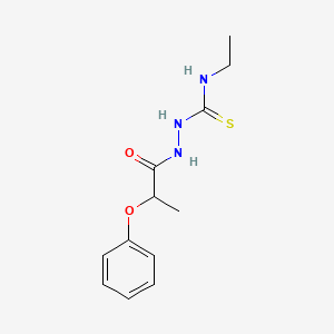 molecular formula C12H17N3O2S B4836380 N-ethyl-2-(2-phenoxypropanoyl)hydrazinecarbothioamide 
