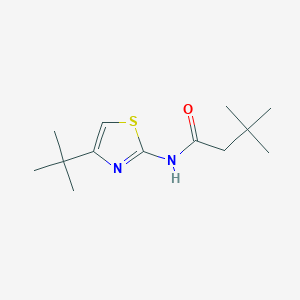 molecular formula C13H22N2OS B4836399 N-(4-tert-butyl-1,3-thiazol-2-yl)-3,3-dimethylbutanamide 
