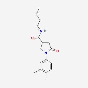 molecular formula C17H24N2O2 B4836401 N-butyl-1-(3,4-dimethylphenyl)-5-oxopyrrolidine-3-carboxamide 