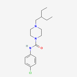 molecular formula C17H26ClN3O B4836436 N-(4-chlorophenyl)-4-(2-ethylbutyl)-1-piperazinecarboxamide 