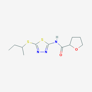 molecular formula C11H17N3O2S2 B4836437 N-[5-(sec-butylthio)-1,3,4-thiadiazol-2-yl]tetrahydro-2-furancarboxamide 