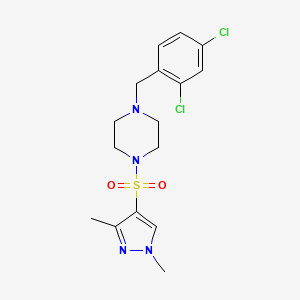 molecular formula C16H20Cl2N4O2S B4836450 1-(2,4-dichlorobenzyl)-4-[(1,3-dimethyl-1H-pyrazol-4-yl)sulfonyl]piperazine 