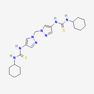 N',N'''-[methylenebis(1H-pyrazole-1,4-diyl)]bis[N-cyclohexyl(thiourea)]