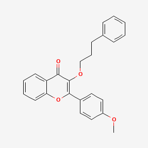 molecular formula C25H22O4 B4836473 2-(4-methoxyphenyl)-3-(3-phenylpropoxy)-4H-chromen-4-one 