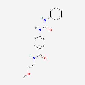molecular formula C17H25N3O3 B4836486 4-{[(cyclohexylamino)carbonyl]amino}-N-(2-methoxyethyl)benzamide 