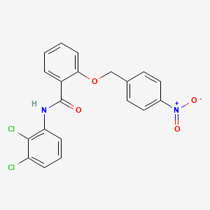 molecular formula C20H14Cl2N2O4 B4836530 N-(2,3-dichlorophenyl)-2-[(4-nitrobenzyl)oxy]benzamide 