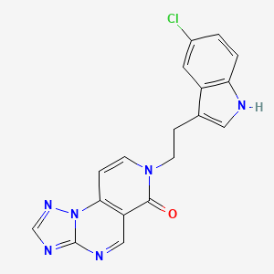 molecular formula C18H13ClN6O B4836552 7-[2-(5-chloro-1H-indol-3-yl)ethyl]pyrido[3,4-e][1,2,4]triazolo[1,5-a]pyrimidin-6(7H)-one 
