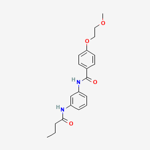 molecular formula C20H24N2O4 B4836570 N-[3-(butyrylamino)phenyl]-4-(2-methoxyethoxy)benzamide 