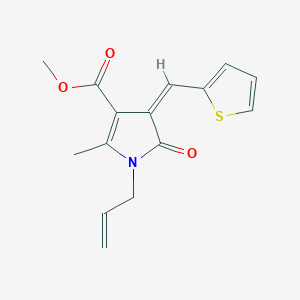 molecular formula C15H15NO3S B4836612 methyl 1-allyl-2-methyl-5-oxo-4-(2-thienylmethylene)-4,5-dihydro-1H-pyrrole-3-carboxylate 