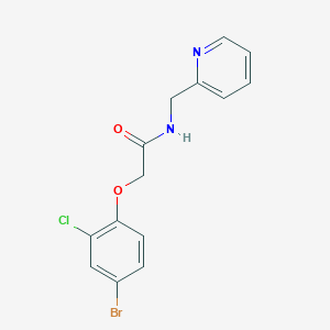 2-(4-bromo-2-chlorophenoxy)-N-(2-pyridinylmethyl)acetamide