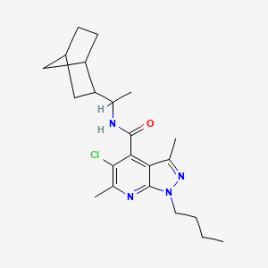 molecular formula C22H31ClN4O B4836644 N-(1-bicyclo[2.2.1]hept-2-ylethyl)-1-butyl-5-chloro-3,6-dimethyl-1H-pyrazolo[3,4-b]pyridine-4-carboxamide 