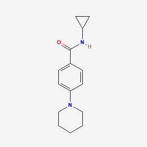 molecular formula C15H20N2O B4836648 N-cyclopropyl-4-(1-piperidinyl)benzamide 