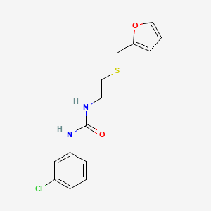 molecular formula C14H15ClN2O2S B4836666 N-(3-chlorophenyl)-N'-{2-[(2-furylmethyl)thio]ethyl}urea 