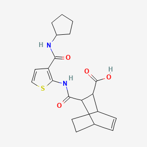 3-[({3-[(cyclopentylamino)carbonyl]-2-thienyl}amino)carbonyl]bicyclo[2.2.2]oct-5-ene-2-carboxylic acid