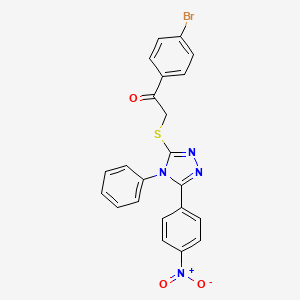 1-(4-bromophenyl)-2-{[5-(4-nitrophenyl)-4-phenyl-4H-1,2,4-triazol-3-yl]thio}ethanone