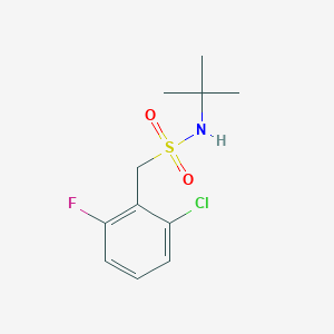 molecular formula C11H15ClFNO2S B4836741 N-(tert-butyl)-1-(2-chloro-6-fluorophenyl)methanesulfonamide 