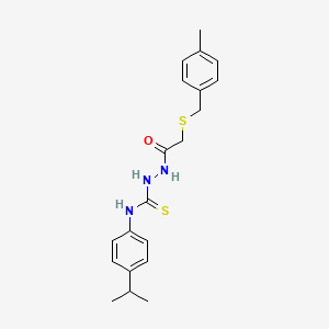 N-(4-isopropylphenyl)-2-{[(4-methylbenzyl)thio]acetyl}hydrazinecarbothioamide