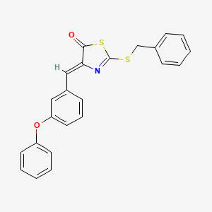 molecular formula C23H17NO2S2 B4836759 2-(benzylthio)-4-(3-phenoxybenzylidene)-1,3-thiazol-5(4H)-one 