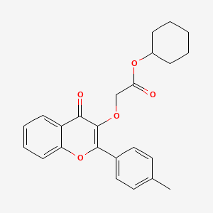 molecular formula C24H24O5 B4836780 cyclohexyl {[2-(4-methylphenyl)-4-oxo-4H-chromen-3-yl]oxy}acetate 