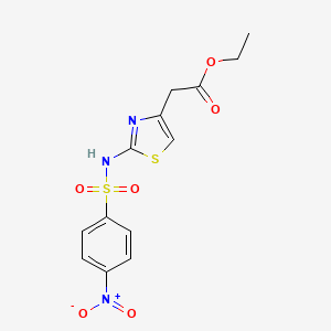 ethyl (2-{[(4-nitrophenyl)sulfonyl]amino}-1,3-thiazol-4-yl)acetate