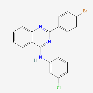 molecular formula C20H13BrClN3 B4836851 2-(4-bromophenyl)-N-(3-chlorophenyl)-4-quinazolinamine 