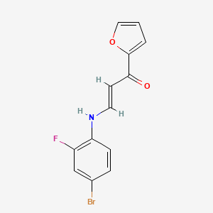 3-[(4-bromo-2-fluorophenyl)amino]-1-(2-furyl)-2-propen-1-one