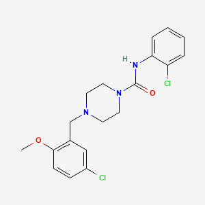 molecular formula C19H21Cl2N3O2 B4836869 4-(5-chloro-2-methoxybenzyl)-N-(2-chlorophenyl)-1-piperazinecarboxamide 