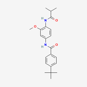 molecular formula C22H28N2O3 B4836872 4-tert-butyl-N-[4-(isobutyrylamino)-3-methoxyphenyl]benzamide 