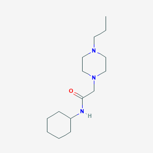 molecular formula C15H29N3O B4836877 N-cyclohexyl-2-(4-propyl-1-piperazinyl)acetamide 