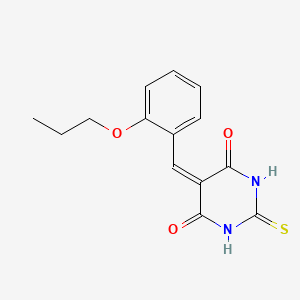molecular formula C14H14N2O3S B4836940 5-(2-propoxybenzylidene)-2-thioxodihydro-4,6(1H,5H)-pyrimidinedione CAS No. 5322-84-9