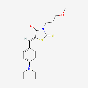 molecular formula C18H24N2O2S2 B4836946 5-[4-(diethylamino)benzylidene]-3-(3-methoxypropyl)-2-thioxo-1,3-thiazolidin-4-one 
