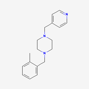 molecular formula C18H23N3 B4836962 1-(2-methylbenzyl)-4-(4-pyridinylmethyl)piperazine 