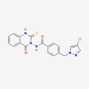 4-[(4-chloro-1H-pyrazol-1-yl)methyl]-N-(2-mercapto-4-oxo-3(4H)-quinazolinyl)benzamide