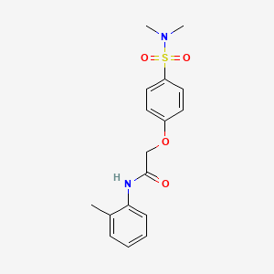 molecular formula C17H20N2O4S B4836973 2-{4-[(dimethylamino)sulfonyl]phenoxy}-N-(2-methylphenyl)acetamide 