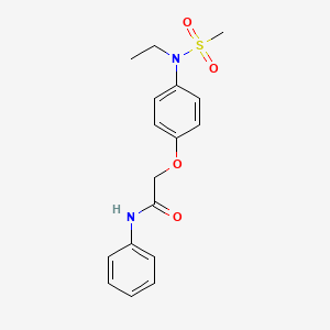 molecular formula C17H20N2O4S B4836978 2-{4-[ethyl(methylsulfonyl)amino]phenoxy}-N-phenylacetamide 