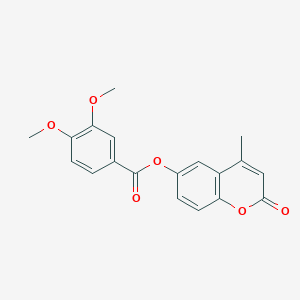 B483700 4-methyl-2-oxo-2H-chromen-6-yl 3,4-dimethoxybenzoate CAS No. 354130-77-1
