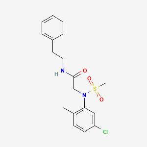 N~2~-(5-chloro-2-methylphenyl)-N~2~-(methylsulfonyl)-N~1~-(2-phenylethyl)glycinamide