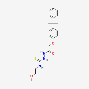 molecular formula C21H27N3O3S B4837023 N-(2-methoxyethyl)-2-{[4-(1-methyl-1-phenylethyl)phenoxy]acetyl}hydrazinecarbothioamide 