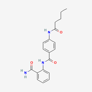 molecular formula C19H21N3O3 B4837047 2-{[4-(pentanoylamino)benzoyl]amino}benzamide 