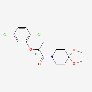 molecular formula C16H19Cl2NO4 B4837050 8-[2-(2,5-dichlorophenoxy)propanoyl]-1,4-dioxa-8-azaspiro[4.5]decane 