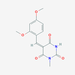 molecular formula C14H14N2O5 B4837069 5-(2,4-dimethoxybenzylidene)-1-methyl-2,4,6(1H,3H,5H)-pyrimidinetrione 