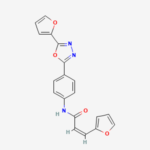 3-(2-furyl)-N-{4-[5-(2-furyl)-1,3,4-oxadiazol-2-yl]phenyl}acrylamide