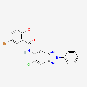 5-bromo-N-(6-chloro-2-phenyl-2H-1,2,3-benzotriazol-5-yl)-2-methoxy-3-methylbenzamide